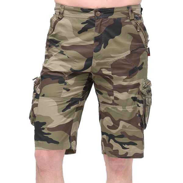 

outdoor man's tactical short cotton breathable camouflage sport shorts trekking camping training climbing tooling short, Brown;gray