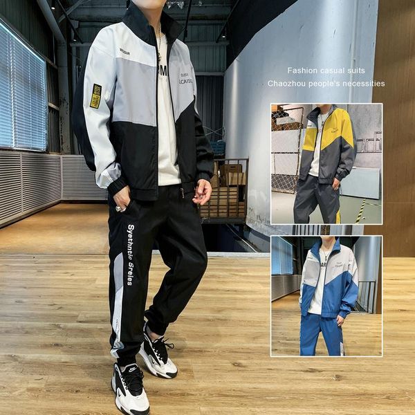 

mens tracksuits set of handsome sports clothes jackets for junior high school students 2020 tracksuits for mens high quality, Gray