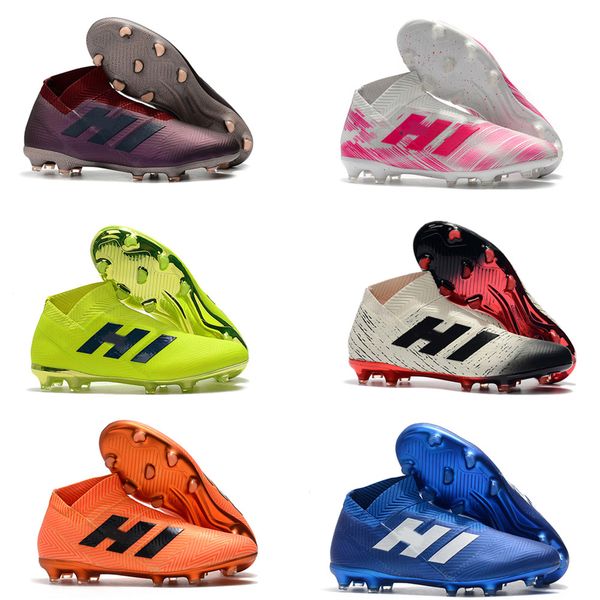 

2020 прочный мужские nemeziz 18,1 18 fg archetic messi ловкость бинты спектральный режим boots бутсы 18 + х футбол обувь
