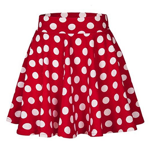 

womens skirt fashion female party cocktail summer ladies casual dot printed skirt high waist mini dance short skirt m140#, Black