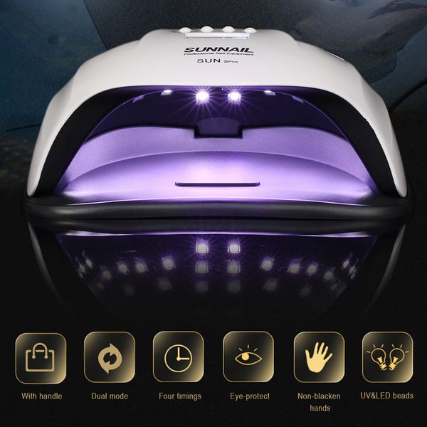 

80w dc 24v uv led nail lamp professional sunlight nail gel dryer machine fingernails toenails curing equipment art tool