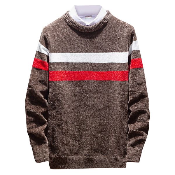 

men's new autumn winter casual long sleeve knitting sweaters blouse, White;black