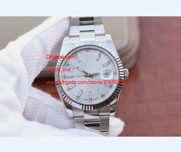 

factory supplier luxury watch 41mm 116334 asia 2813 mechanical automatic mens watches white dial, Slivery;brown