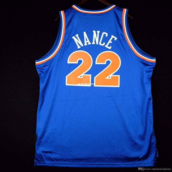 

100% stitched larry nance #22 soul hwc jersey blue mens vest size xs-6xl stitched basketball jerseys ncaa, Black;blue
