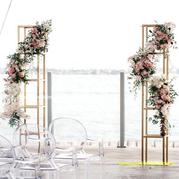 

100cm/120cm/150cm) tall gold metal iron flower stand centerpiece for wedding decoration