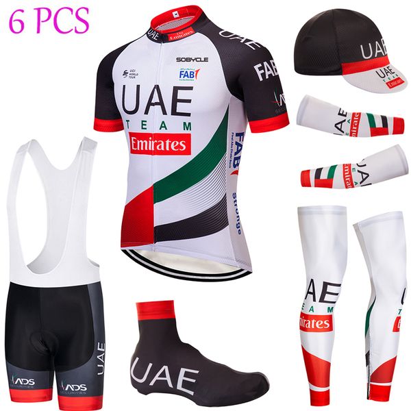 

2019 tour cycling full set uae bike jersey breathable men ropa ciclismo cycling jerseys 9d bike shorts and sleeve warmers, Black;blue