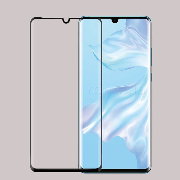 Pellicola proteggi schermo in vetro temperato curvo completo 3D per Huawei P30 Pro Mate 20 Pro nessun al dettaglio 100pcs / lot