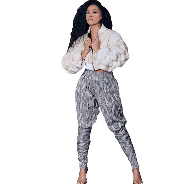 

women's pants & capris 2021 winter spring women high waist leggings hip hop trousers print night club bandage pencil sweatpants, Black;white