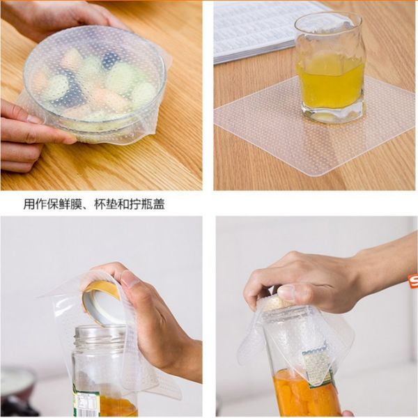 

new multifunctional food stretch seal cover magic kitchen wraps supplies film tools silicone food fresh vacuum elastic