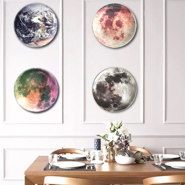 

nordic home decoration plate personality starry disk disc plate modern minimalist living room dining room decoration wall decoration idea