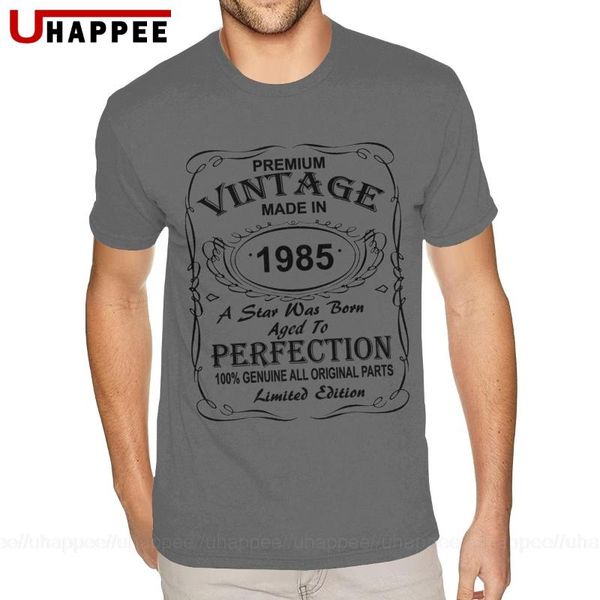 

birthday gift ideas for men and women was born 1985 tees young guy harajuku tee shirt homme short sleeve brand apparel, White;black