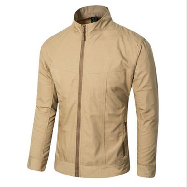 

men army tactical camouflage jacket autumn outdoor training climbing hunting waterproof cardigan windbreaker coat, Blue;black