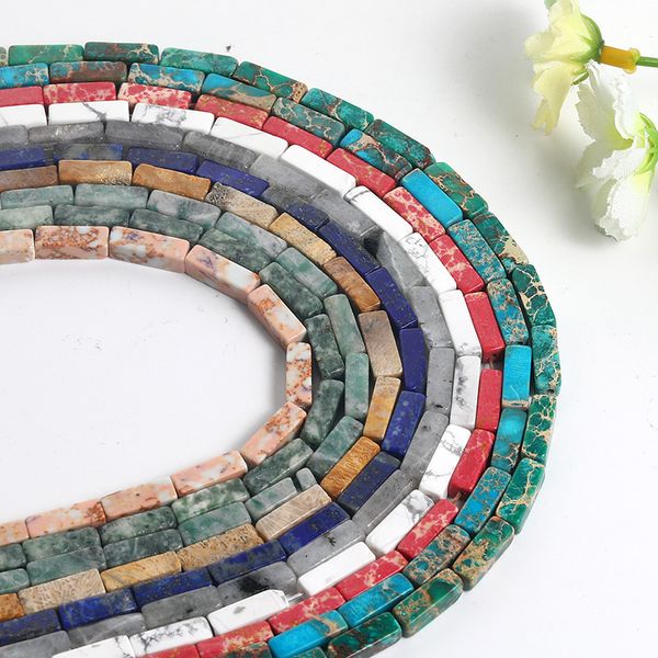 

ювелирные изделия выводы куб камень свободные бусины 16 цветов 5 * 13 мм кубовидный шарик для diy ручной работы прядь ювелирных изделий брас, Black