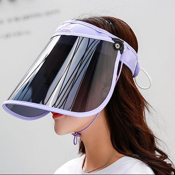 

adjustable sun hats women summer sun protection anti-uv caps foldable anti-spitting hat female summer hat cap sombrero mujer, Blue;gray