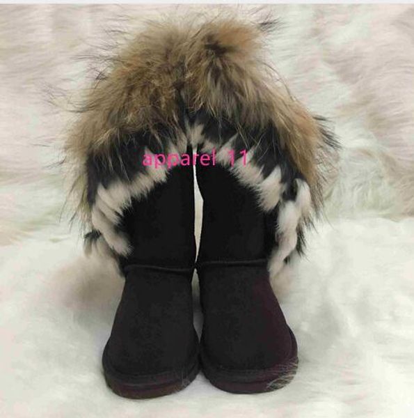 

women boot australian boots women snow boots faux fur cow leather ivg winter shoes knee high boots brand ivg size us4-14