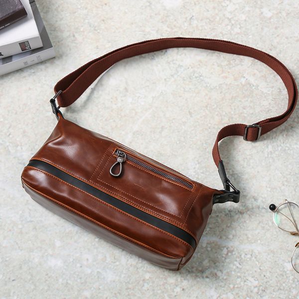 

one shoulder bag young man bag postman korean version leather oblique cross small leisure