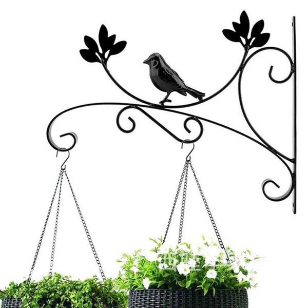 

hooks & rails metal flower pot hook hanging basket brackets outdoor street lamp garden plant hanger wall decor 35*27.5*1.5cm