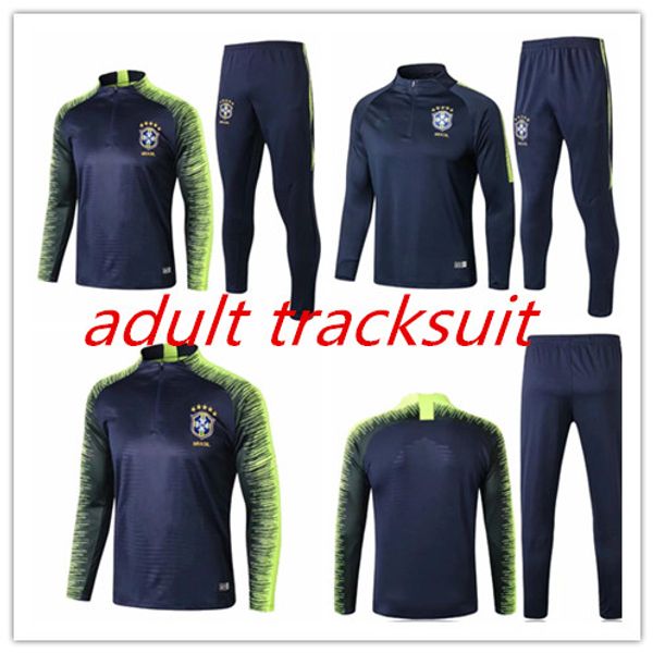 

2018 brazil soccer training suit tracksuit 18/19 chandal d.costa g.jesus p.coutinho marcelo brazil soccer jacket survetement, Black