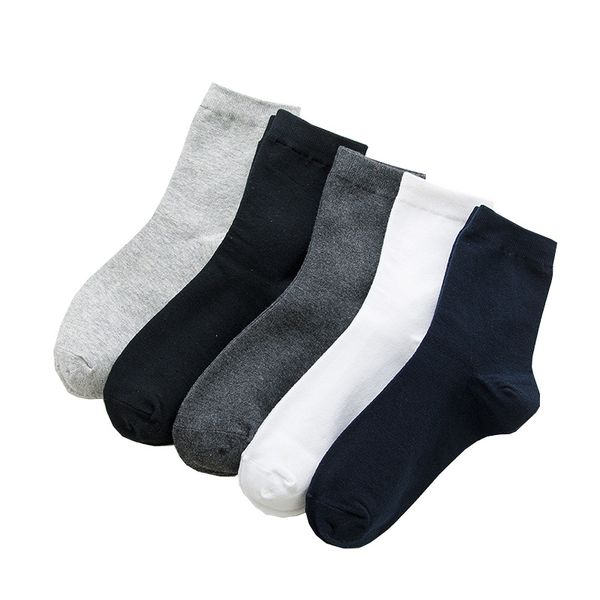 

men's cotton short tube socks , odor proof, sweat proof, young people's solid color socks. category 86, Black
