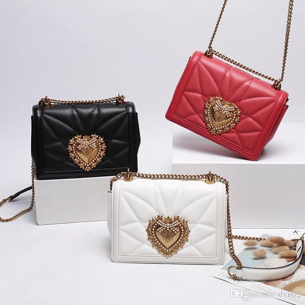 

2018 new wild leather women's bag european and american chain shoulder bag fashion women's trend diagonal small square bag