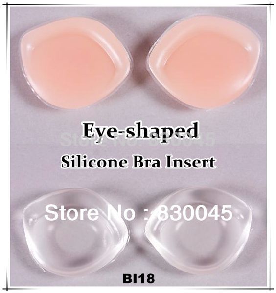 

eye-shaped 100%silicone bra insert/ bra enhanced silicone pads bi18, Black;white