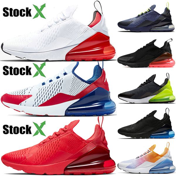 

men 270s fashion designer running shoes stock x 2020 blue void punch p blue sport triple black women 27c trainer sneakers 36-45