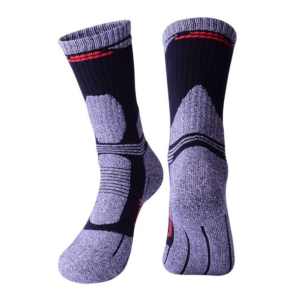 

sports socks thermal ski socks non-slip men women outdoor skiing skateboard camping hiking thick outdoor, Black