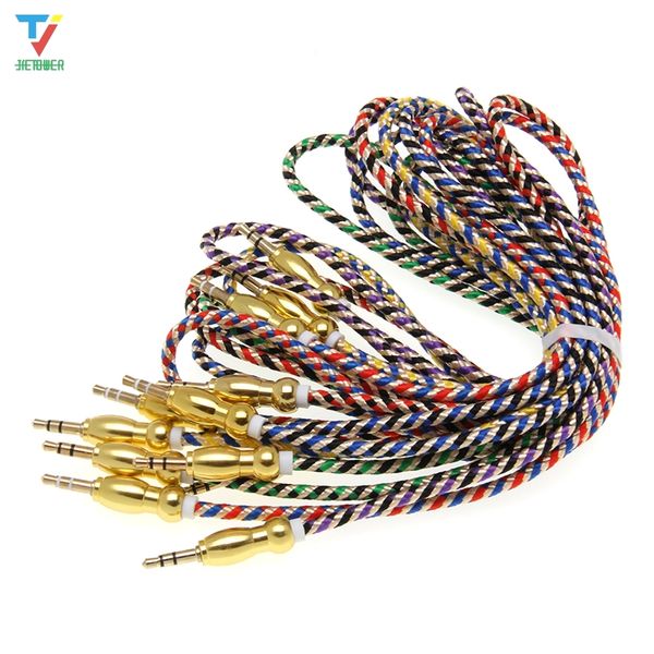 

500pcs/lot 2020 new aux audio cable 3.5mm male stereo new ethnic style aux cable cord for car headphone speaker computer mp3