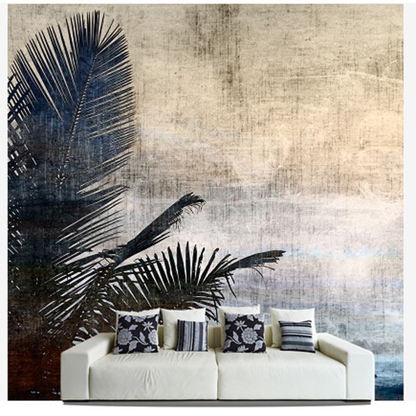 

custom papel de parede para sala, palm tree murals for bedroom living room tv wall waterproof which wallpaper