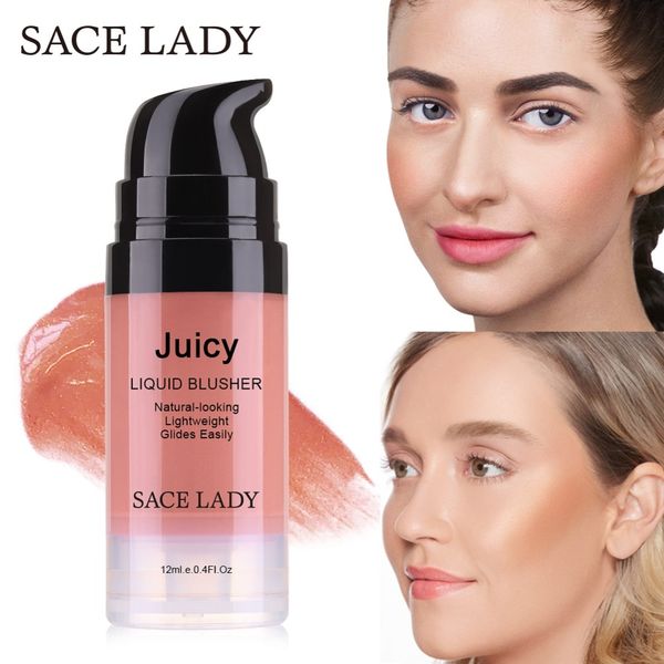 

sace lady face blush liquid makeup peach blusher long lasting korean liquid blush face cheek lips pigment cosmetics 6ml/12ml