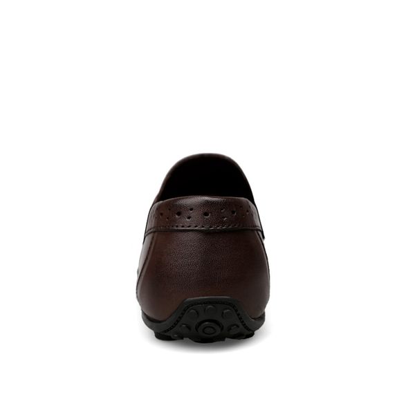 

men loafers shoes genuine leather casual sneakers male fashion carved boat footwear soft dress party shoes men chaussure homme, Black