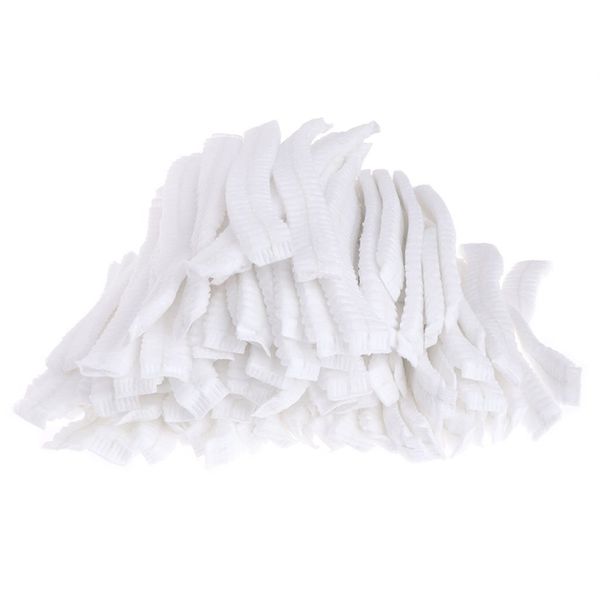 

300 non-woven одноразовых шапочек для душа плиссе пыльники дамы мужского душа сп парикмахерских аксессуары красоты