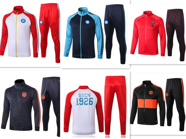 

19 20 трексуита марсель неаполь футбол тренировочный костюм sake tracksuits 2019 2020 mbappe lucas maillot de fung, Black