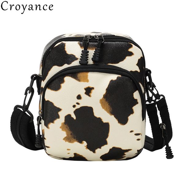 

croyance женщин посланник мешок плеча коровы dots печати crossbody сумка малый pu кожа молния сумки женский кошелек