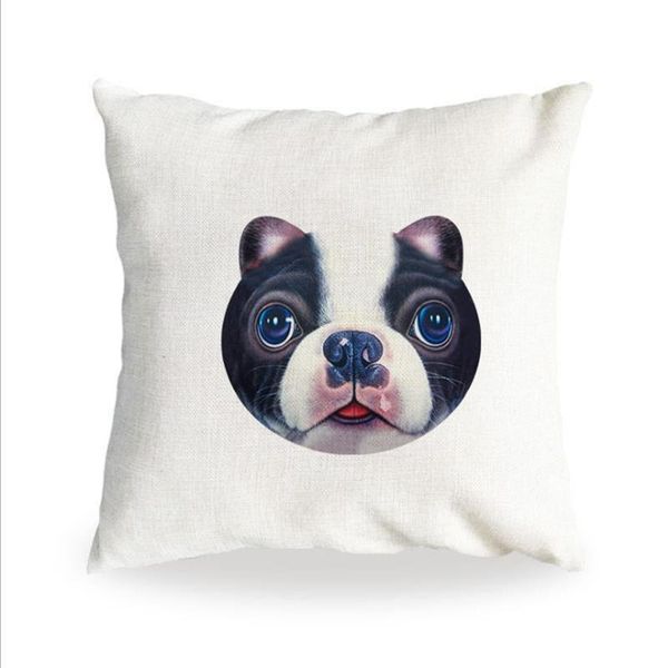 

aovoll christmas tree decorations cartoon cat and dog pattern print cushion cover home decoration accessories 100% polyester