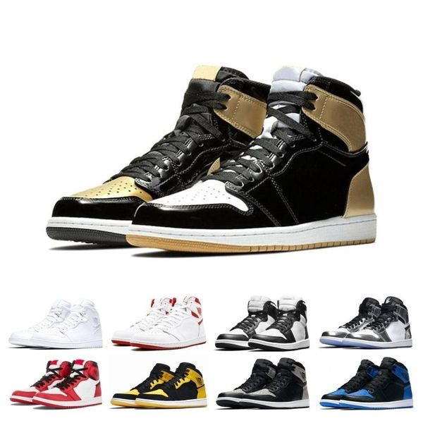 

новый 1 не для перепродажи мужская баскетбольная обувь мужская дизайнерская обувь 1s varsity maize varsity red спортивные кроссовки us 7-13