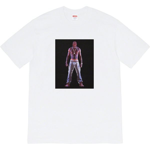 

20ss tupac hologram tee to pay tribute to 2pac rapper holographic image short-sleeved t-shirt, Red