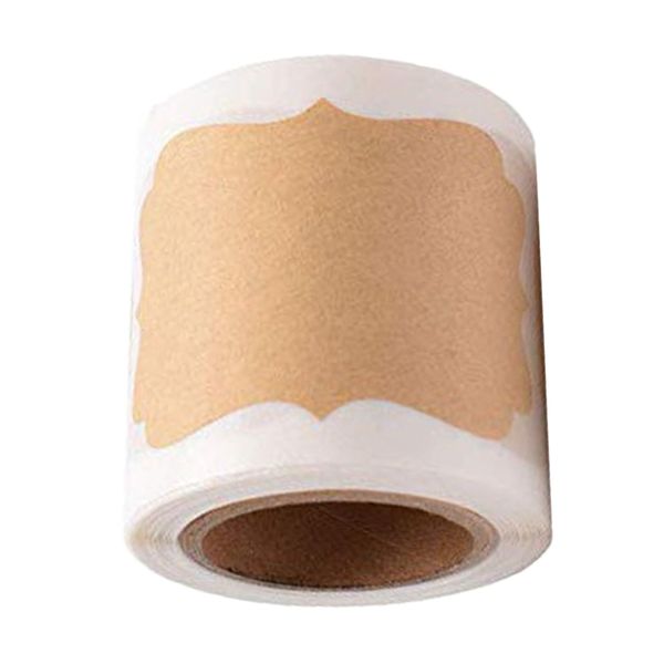 

300х коричневый крафт рулон круг наклейки для пищевых контейнеров, таких как торты, печенье