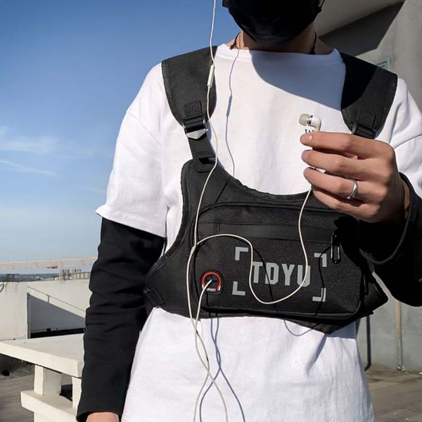 

tactics outdoor sports men women chest bag functional waterproof hip hop streetwear chest rig pouch small waist pack