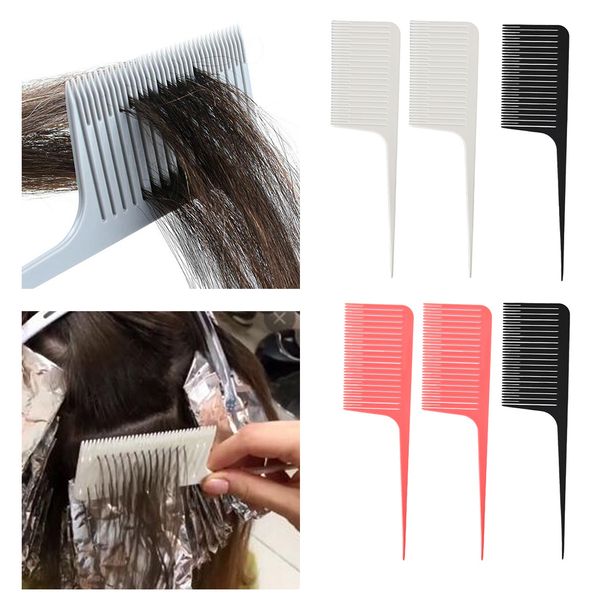 

pack of 6 weave highlighting foiling hair comb for salon hair coloring combs, Silver