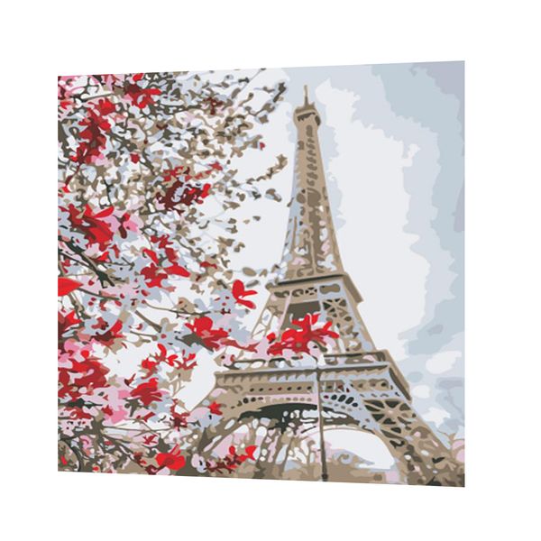 

diy эйфелева башня краска по номеру комплект масляная живопись на холсте искусство украшения дома