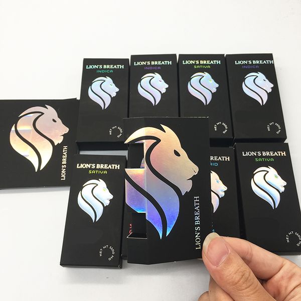 

Львы Breath Корзина M6T Прижмите Совет 1мл густое масло Форсунка Ceramic 510 Тема E Cig Испаритель Голографическая Упаковка Box Lion Breath картридж