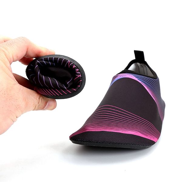 

water shoes printed lightweight soft anti-slip quick drying slip on socks footwear outdoor beach swim diving shoes
