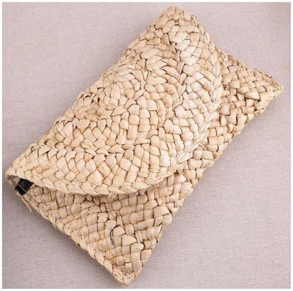 

2019 new fashion lady women summer lovely retro straw knitted handbag for key money beach long bag clutch 19061307