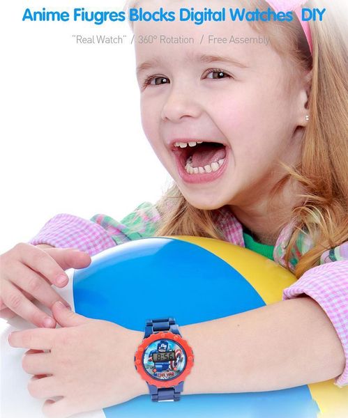 

super hero watches dc marvel avengers action figure toys cartoon building block watch for kids toys christmas gift with box package 65