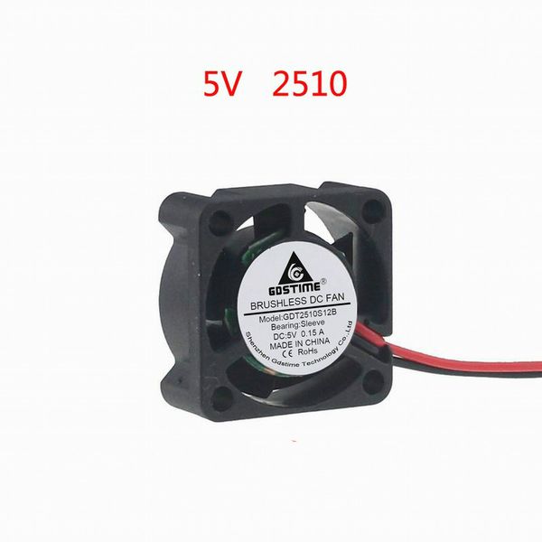 

dc5v 0.15a 2.5cm 2510 25x25x10mm 10000rpm 2pin мини бесщеточный вентилятор охлаждения для ноутбука