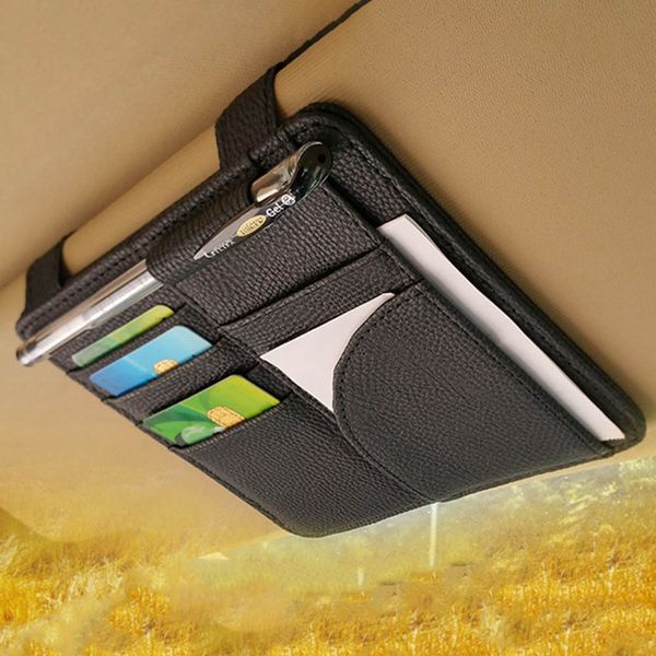 

auto car sun visor organizer pouch bag card storage holder multi-purpose storage bag car organizer styling accessories