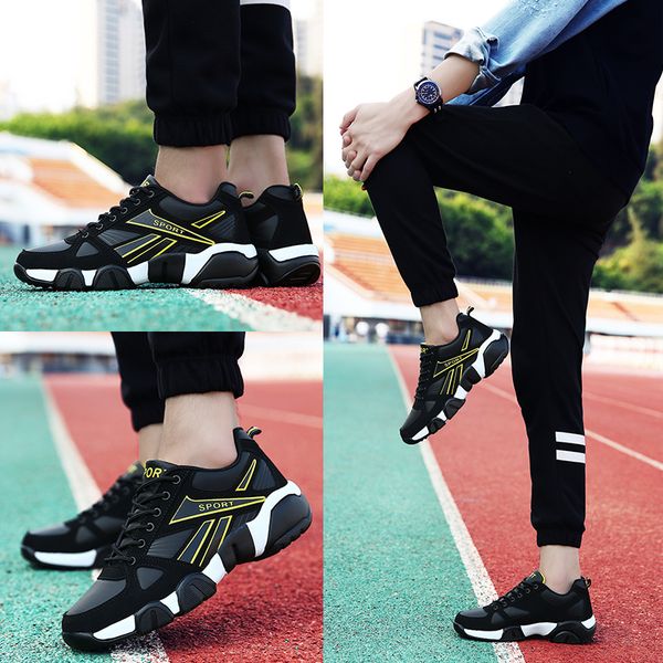 

2019 autumn and winter plus cotton shoes men's cotton shoes casual plus velvet sports couple women's, Black