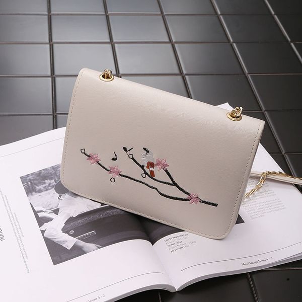 

new style embroidered bag with chain women's bag shoulder