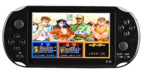 

x12 handheld game player 8gb memory portable video game consoles with 5.1" color screen support tf card 32gb mp3 mp4 player 1pcs